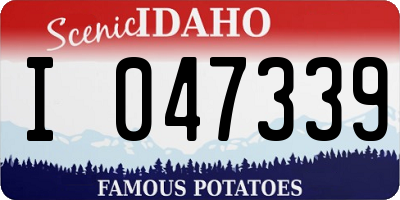ID license plate I047339