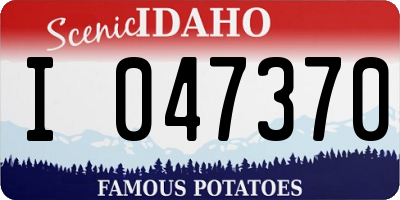 ID license plate I047370
