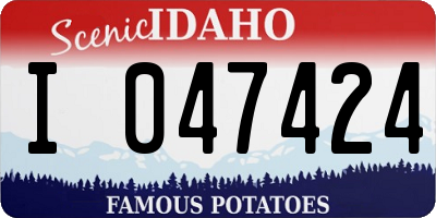 ID license plate I047424