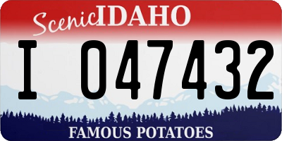 ID license plate I047432
