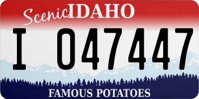 ID license plate I047447
