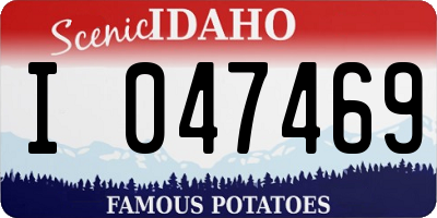 ID license plate I047469