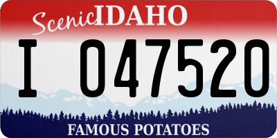 ID license plate I047520