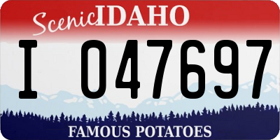 ID license plate I047697