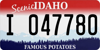 ID license plate I047780