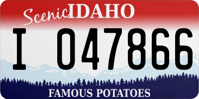 ID license plate I047866