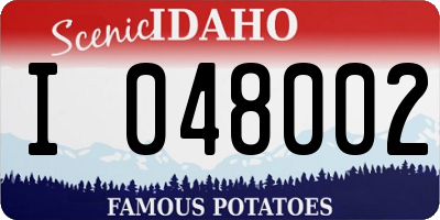 ID license plate I048002