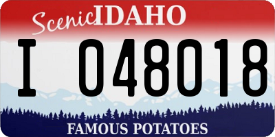 ID license plate I048018