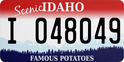 ID license plate I048049