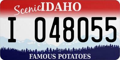 ID license plate I048055