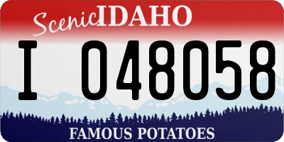 ID license plate I048058