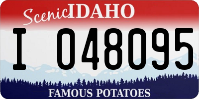 ID license plate I048095