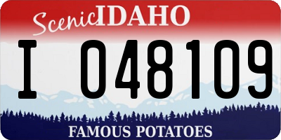 ID license plate I048109
