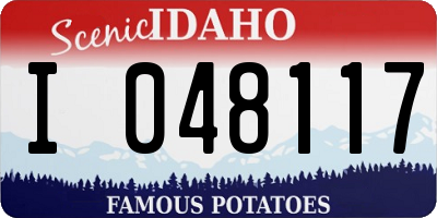 ID license plate I048117