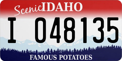 ID license plate I048135