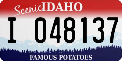 ID license plate I048137