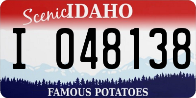ID license plate I048138