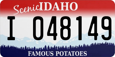 ID license plate I048149
