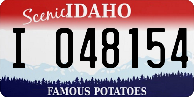ID license plate I048154