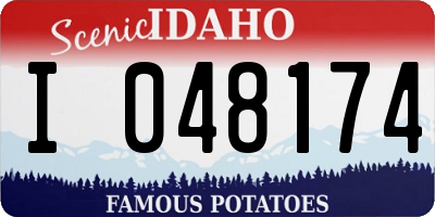 ID license plate I048174