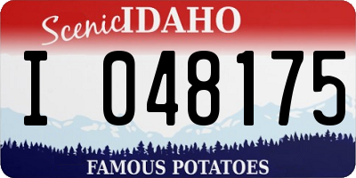 ID license plate I048175