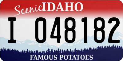ID license plate I048182