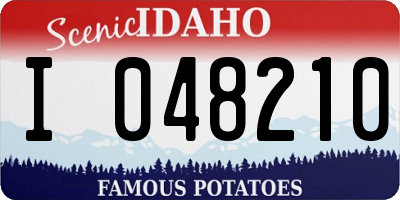 ID license plate I048210