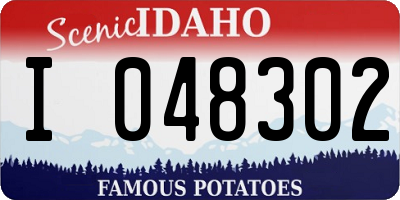ID license plate I048302