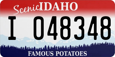 ID license plate I048348
