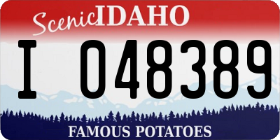 ID license plate I048389