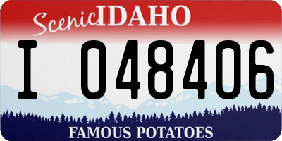 ID license plate I048406