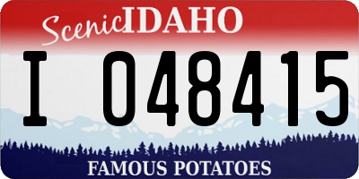 ID license plate I048415