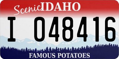 ID license plate I048416