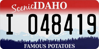 ID license plate I048419