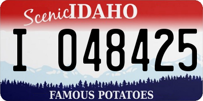 ID license plate I048425