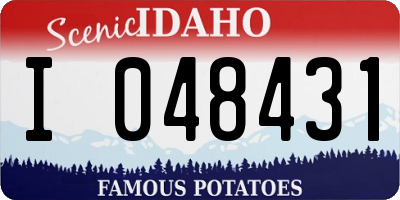 ID license plate I048431