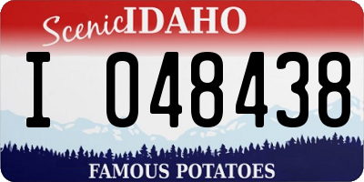 ID license plate I048438