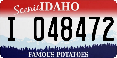 ID license plate I048472