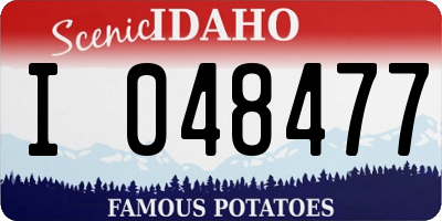 ID license plate I048477