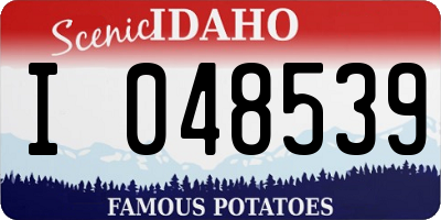 ID license plate I048539