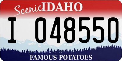 ID license plate I048550