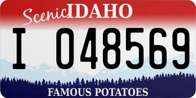 ID license plate I048569