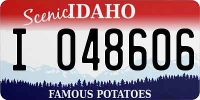 ID license plate I048606