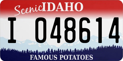 ID license plate I048614