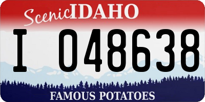 ID license plate I048638