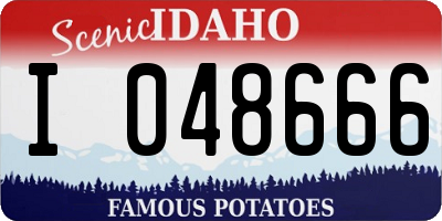ID license plate I048666