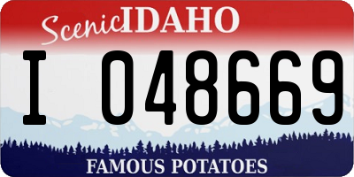 ID license plate I048669