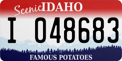 ID license plate I048683