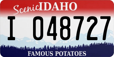 ID license plate I048727