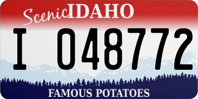 ID license plate I048772